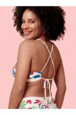 LAURA – Flower Print Bikini-Top – Bild 4