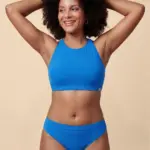 LAURA – Mittelblau Bikini-Top