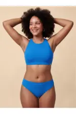 LAURA – Mittelblau Bikini-Top