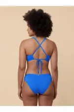 LAURA – Mittelblau Bikini-Top – Bild 3